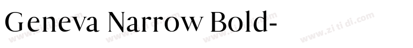 Geneva Narrow Bold字体转换